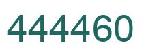 Number 444460 green image