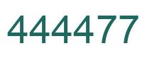 Number 444477 green image