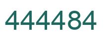 Number 444484 green image