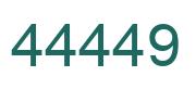 Number 44449 green image