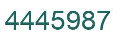 Number 4445987 green image