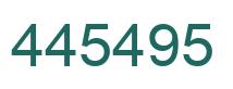 Number 445495 green image