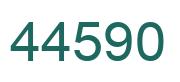 Number 44590 green image