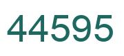 Number 44595 green image