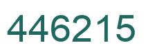 Number 446215 green image