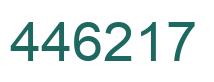 Number 446217 green image