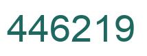 Number 446219 green image