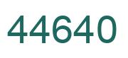Number 44640 green image