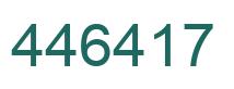 Number 446417 green image