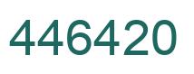Number 446420 green image