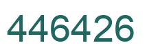 Number 446426 green image