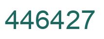 Number 446427 green image