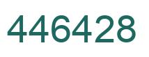Number 446428 green image