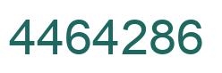 Number 4464286 green image