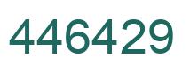Number 446429 green image
