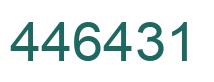 Number 446431 green image