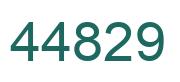 Number 44829 green image