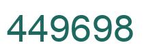 Number 449698 green image