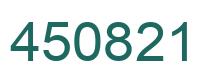 Number 450821 green image