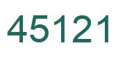 Number 45121 green image