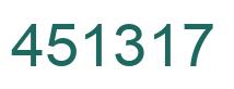 Number 451317 green image