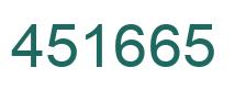 Number 451665 green image