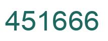Number 451666 green image