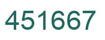 Number 451667 green image