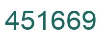 Number 451669 green image