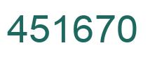 Number 451670 green image
