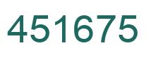Number 451675 green image