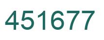 Number 451677 green image