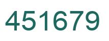 Number 451679 green image