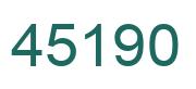 Number 45190 green image