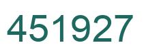 Number 451927 green image