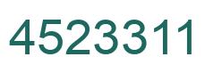 Number 4523311 green image
