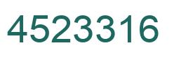 Number 4523316 green image