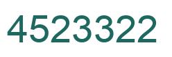 Number 4523322 green image