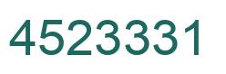 Number 4523331 green image