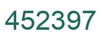 Number 452397 green image
