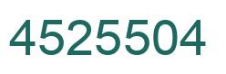 Number 4525504 green image