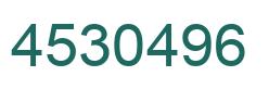 Number 4530496 green image