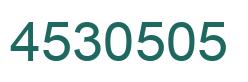 Number 4530505 green image