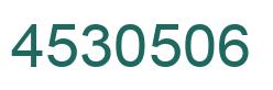 Number 4530506 green image
