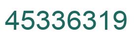Number 45336319 green image