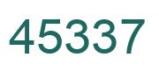 Number 45337 green image