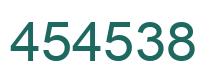 Number 454538 green image