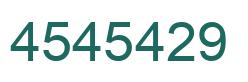 Number 4545429 green image