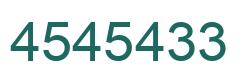 Number 4545433 green image