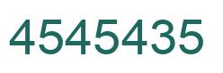 Number 4545435 green image
